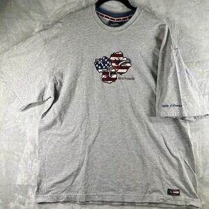 Spirit Of America‎ Shirt Adult Large Mens Gray Short Sleeve Patriotic Crew Neck